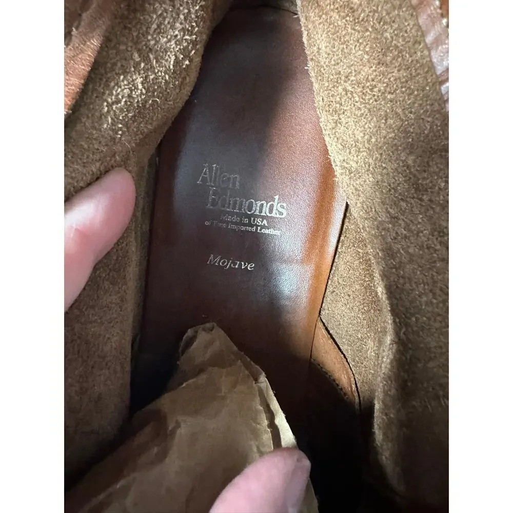 Allen Edmonds Mojave Boots Shoes Tan Leather Size 14